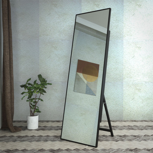 Hashtag Home Lyndon Rectangle Wood Floor Mirror & Reviews Wayfair